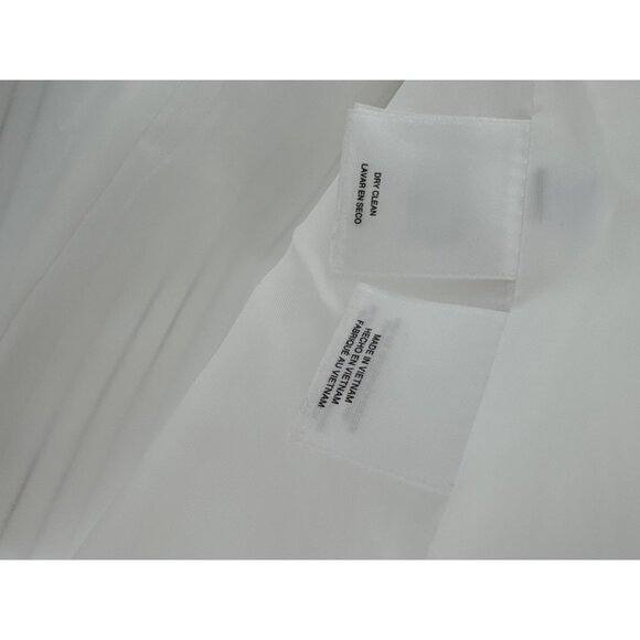 Le Suit Womens White Pinstripe Blazer Jacket size 20W plus Zipper Pockets - Picture 5 of 9